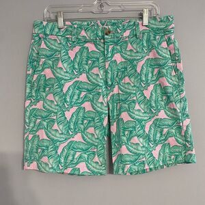 Vineyard Vines Stretch Banana Leaf Print Breaker Shorts Men Size 33